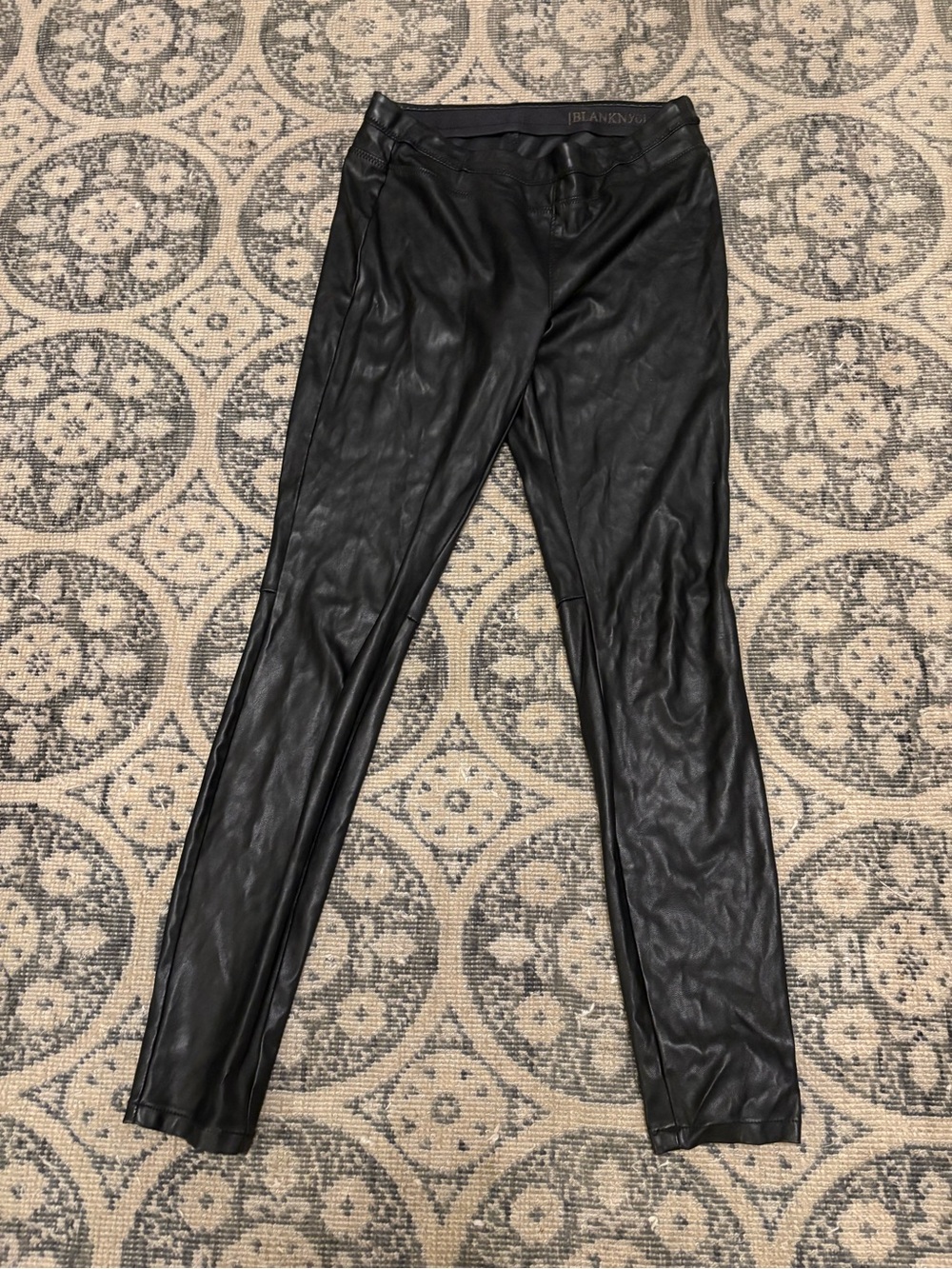 Blank NYC Black Faux Leather Slim Jeggings